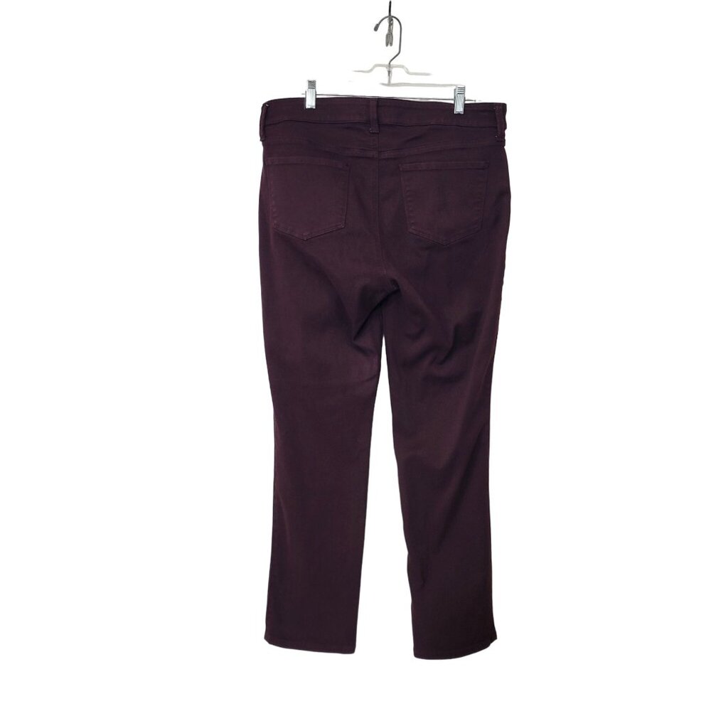 NYDJ Eggplant Marilyn Straight Leg Jeans - Picture 2 of 5